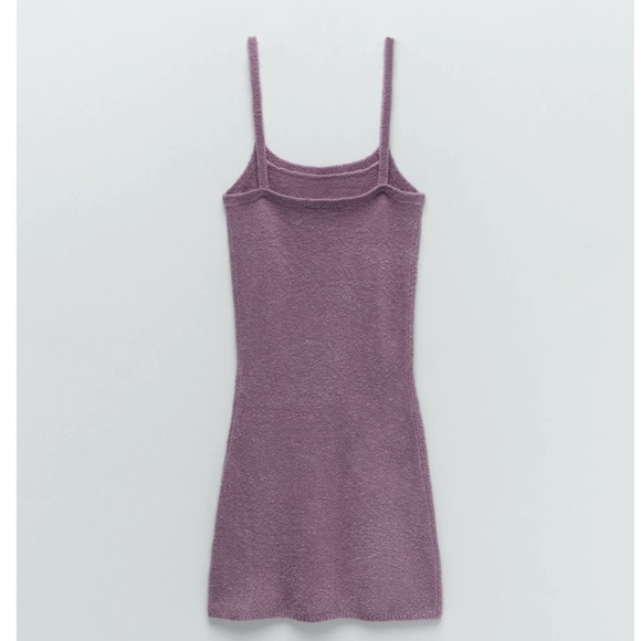Zara  Knit Purple Dress - Picture 2 of 3